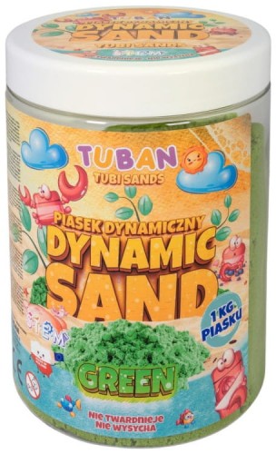 Przejdź do produktu Piasek dynamiczny 1 kg. zielony, Tuban