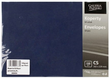 Przejdź do produktu Koperta C5 Pearl granatowy K 150g/m2 op 10 szt