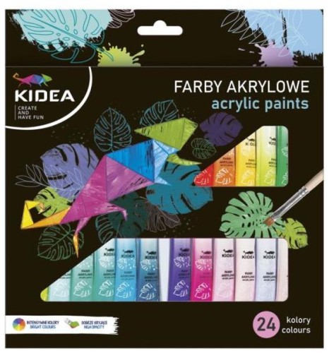Przejdź do produktu FARBY AKRYLOWE 24 KOLORY KIDEA