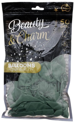 Przejdź do produktu Balony Beauty&Charm, pastelowe butelkowozielone 12"/ 50 szt.