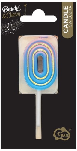 Przejdź do produktu Świeczka cyferka B&C Neon 0, 44x28x12mm, GoDan