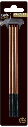 Przejdź do produktu Świeczki B&C metaliczne, mokka/miedziany, 3x3x170mm, 6szt., GoDan