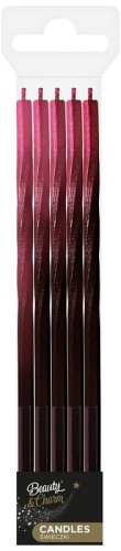 Przejdź do produktu Świeczki B&C Świderki Ombre, czerwony/czarny, 5x5x150mm, 5 szt., GoDan