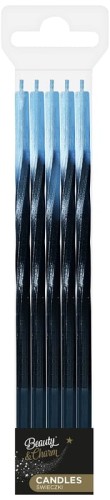 Przejdź do produktu Świeczki B&C Świderki Ombre, niebieski/czarny, 5x5x150mm, 5 szt., GoDan