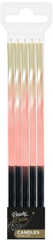 Przejdź do produktu Świeczki B&C Świderki Ombre, złoty/kremowy, 5x5x150mm, 5 szt., GoDan