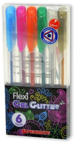 Przejdź do produktu Długopis Flex i Gel brokatowy 6 kol.,  Penmate