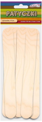 Przejdź do produktu Patyczki  bezbarwne rozm.250X30X1,6mm 4819 A'12