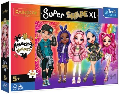 Przejdź do produktu Puzzle 104el XL Stylowe Rainbow High 50015 Trefl