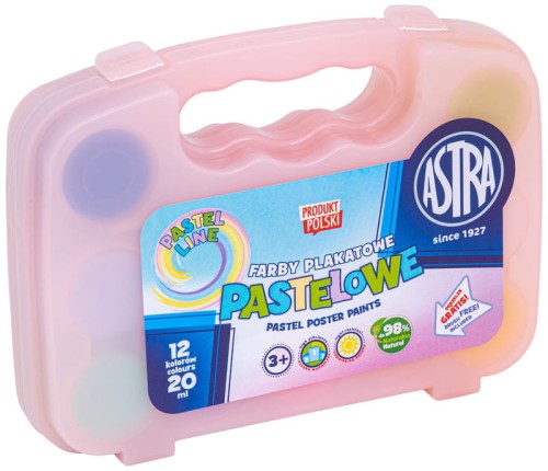 Przejdź do produktu FARBY PLAKATOWE 12/20ML - WALIZKA PASTEL