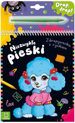 Przejdź do produktu Niezwykłe pieski zdrapywanka z rysikiem