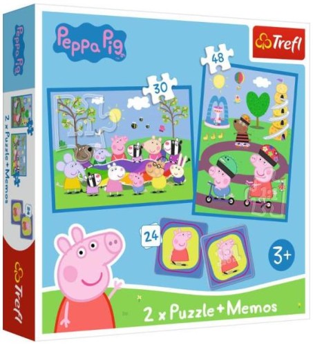 Przejdź do produktu Puzzle 2w1 + memos Radosne chwile Świnka Peppa 933