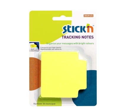 Przejdź do produktu Przekładki samoprzylepne 70 x 70 mm żółte/50 kart, Stick`n
