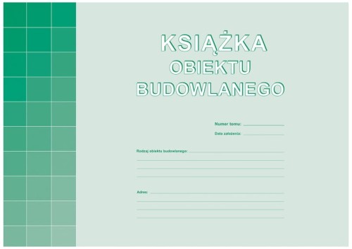 Przejdź do produktu Druk książka Obiektu Budowlanego A4, MiP