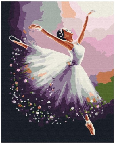 Przejdź do produktu Malowanie po numerach - Balerina w białym 40x50cm