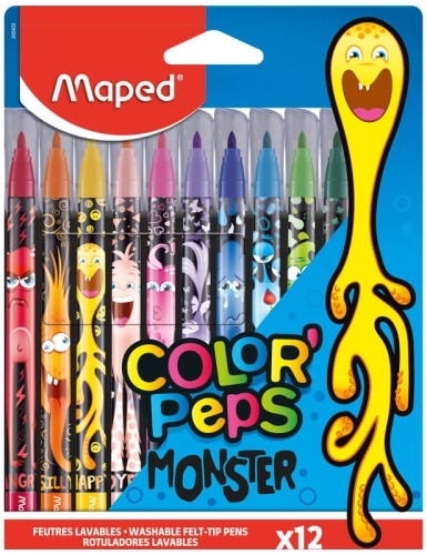 Przejdź do produktu Flamastry 12-kol. Colorpeps Monster, Maped