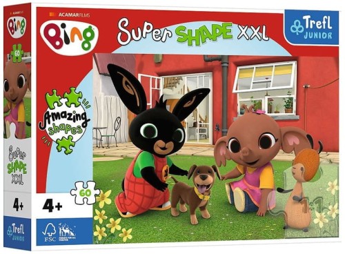 Przejdź do produktu Puzzle 60el Super Shape XXL Bing - Zabawa z pieski