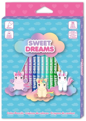 Przejdź do produktu Kredki trójkątne 36 kolorów Sweet Dreams KL11246 K