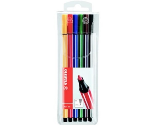Przejdź do produktu Flamastry STABILO Pen 68 etui 6 szt. 6806/PL