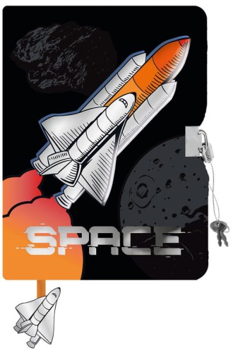 Przejdź do produktu Pamiętnik z kłódką 3D włochacz A5 96k Space Bambin