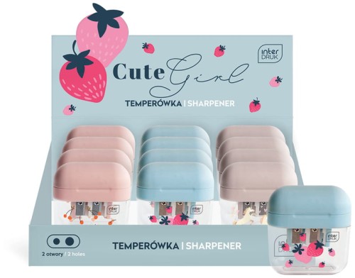Przejdź do produktu Temperówka podwójna z pojemn. Cute Girl, interdruk