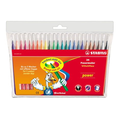 Przejdź do produktu Flamaster STABILO Power etui kartonowe 24 szt.