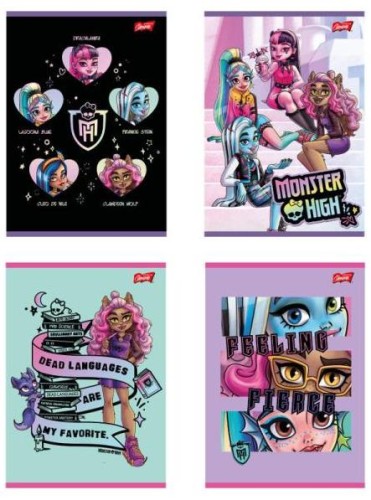 Przejdź do produktu Zeszyt A5 32k kratka laminowany MONSTER HIGH mix c
