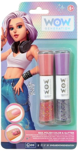 Przejdź do produktu Lakier do paznokci kolorowy i brokatowy Generacja WOW, Kids