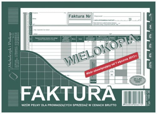 Przejdź do produktu DRUK M FAKTURA A5 BRUTTO WIELOKOPIA