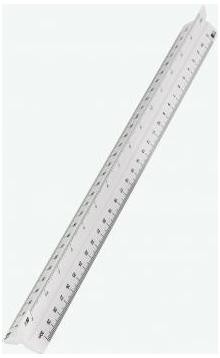 Przejdź do produktu Linijka skalówka trójkątna 30 cm plastik. nr 32 Urbanista, Leniar