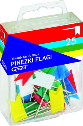 Przejdź do produktu Pinezki Grand flaga 25szt