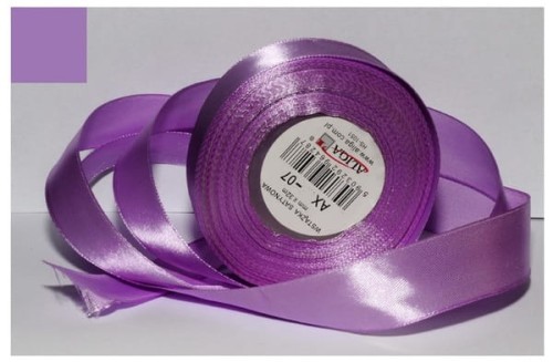 Przejdź do produktu Wstążka satynowa fioletowa-jasna 25 mm 32 mb. AX25-07, Aliga