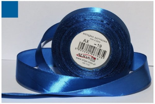 Przejdź do produktu Wstążka satynowa niebieska-ciemna 25 mm 32 mb. AX25-19, Aliga