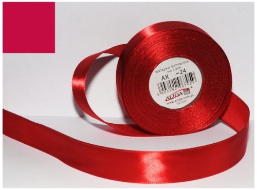 Przejdź do produktu Wstążka satynowa bordowa 25 mm 32 mb. AX25-24, Aliga