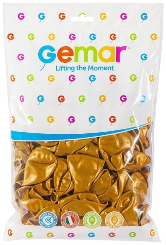 Przejdź do produktu Balon GM90 metal 10"" - złoty / 100szt