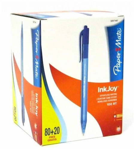 Przejdź do produktu Długopis Ink Joy 100 RT niebieski M 80+20gratis Paper Mate