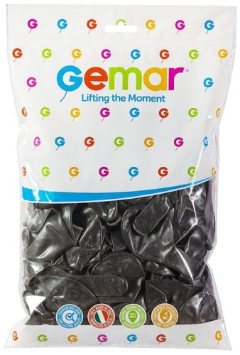 Przejdź do produktu Balon GM90 metal 10"" - czarny / 100szt