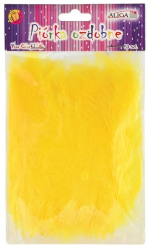 Przejdź do produktu Piórka żółte 10-12 cm op. ok. 50 szt. P-006, Aliga