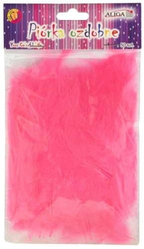 Przejdź do produktu Piórka różowe 10-12 cm op. ok. 50 szt. P-064, Aliga