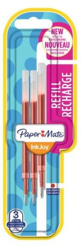 Przejdź do produktu Paper mate InkJoy wkład długopis wymazywalny czerwony 3 szt