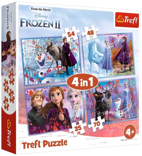 Przejdź do produktu Puzzle 4w1 Podróż w nieznane Disney Frozen 2 34323