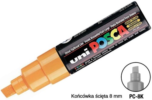 Przejdź do produktu Marker pigmentowy Posca PC-8K jasno-pomarańczowy, Uni