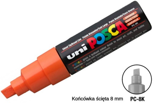 Przejdź do produktu Marker pigmentowy Posca PC-8K pomarańczowy, Uni