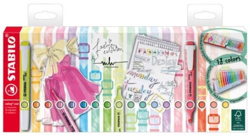 Przejdź do produktu Zakreślacz Swing Cool Pastel 18-kol, Stabilo