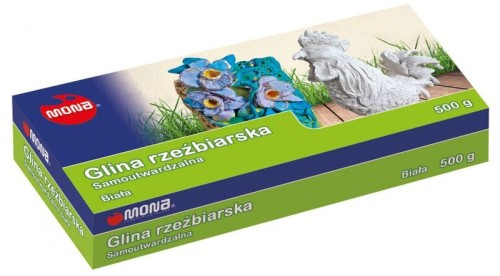 Przejdź do produktu Glina rzeźbiarska samoutwardzalna biała 500g. MONA