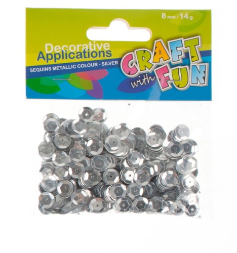 Przejdź do produktu Cekiny metalic guzik 8mm srebrne Craft with Fun