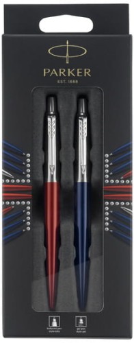 Przejdź do produktu Komplet  2017 Jotter London Architecture Kensington Red CT długopis + długopis gel Royal Blue CT , Parker
