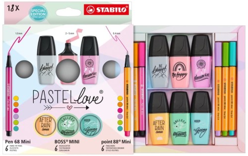 Przejdź do produktu CIENKOPIS STABILO 18KOL PASTELLOVE SET 0365