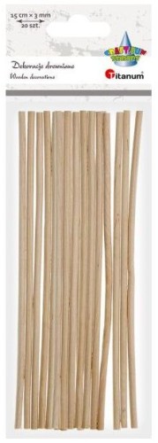 Przejdź do produktu Dekoracje drewniane patyki op. 20szt, Craft Fun