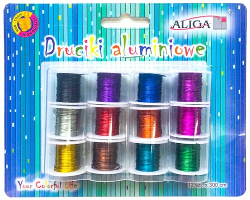 Przejdź do produktu Druciki aluminiowe DA-3687 na szpulkach  0,3 mm x