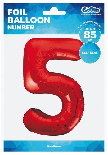 Przejdź do produktu Balon foliowy ""Cyfra 5"